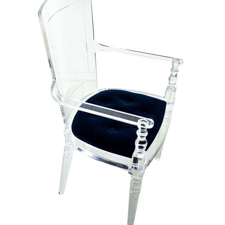 Juliette Velvet Arm Chair in Lucite Wayfair